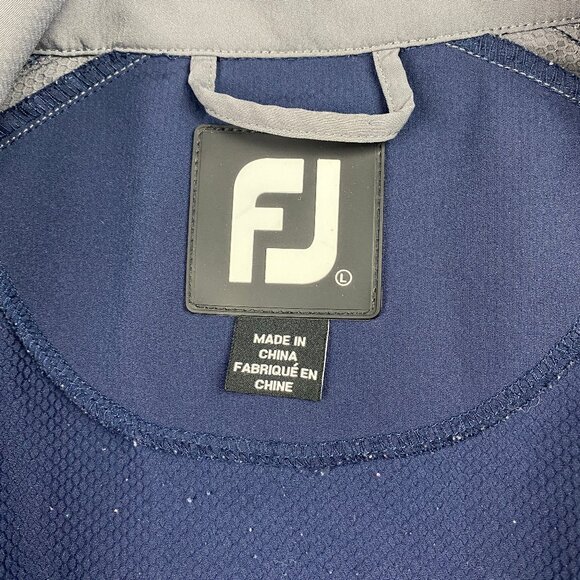 Footjoy FJ Mens Golf Jacket Blue and Gray Size Large - Flaw - Picture 11 of 16